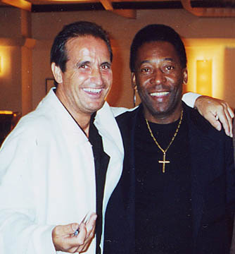 John with his idol and friend: Pelé